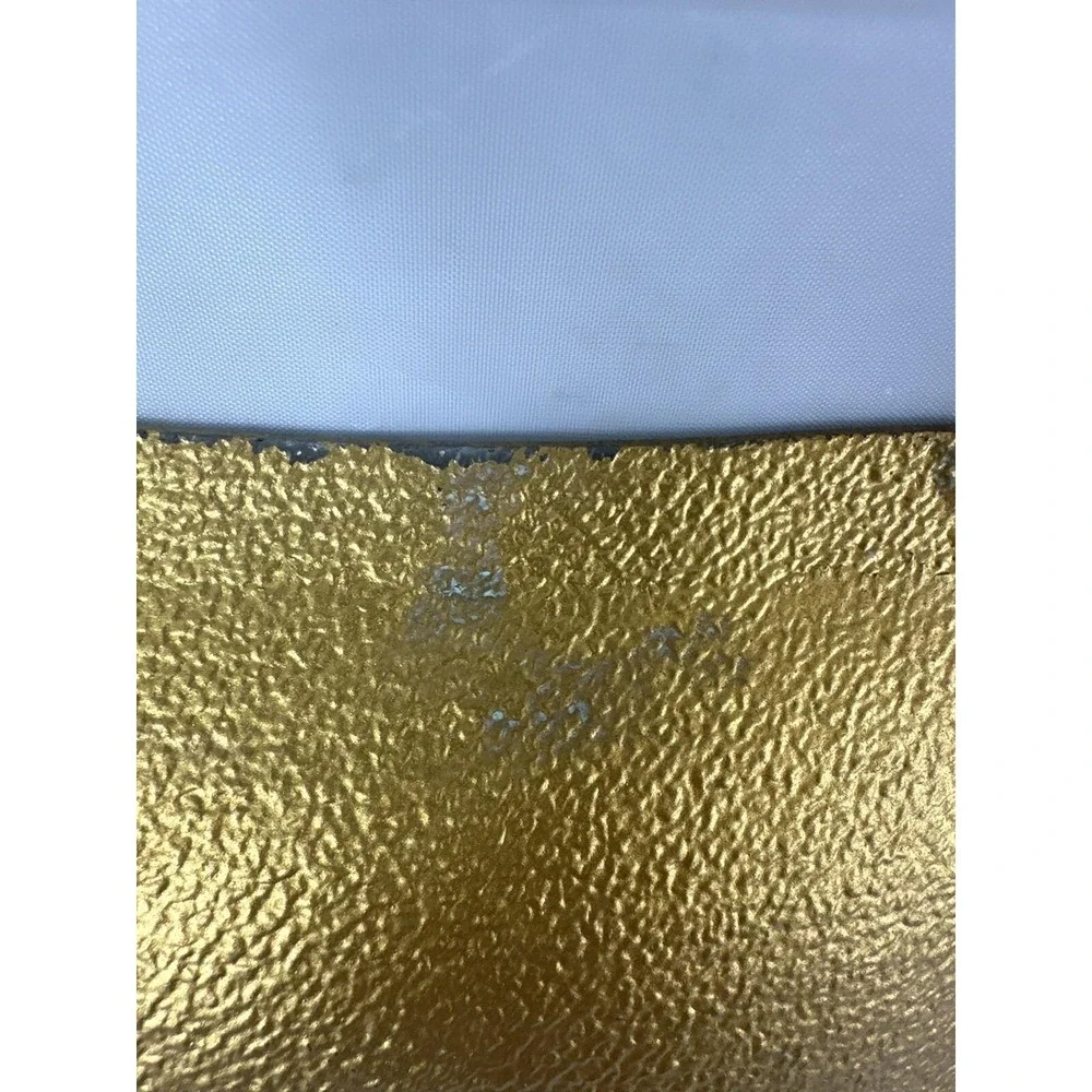 Ernest Sohn? Gold Glass Divided Tray Bamboo Design 4 Section ~15